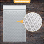 14.25in x 19in Bubble Mailer, Gray Poly Mailer, Padded Envelope, Shipping Envelope, Waterproof, Self-Sealing, For Small Business, Shipping, Mailing, Boutique Packaging(10PCS)