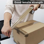 BOMEI PACK 72Rolls Brown Packing Tape with Dispenser, Bulk Box Packing Tape Rolls for Packaging, Shipping and Moving, 2.4Mil 1.88 Inch x 60 Yard