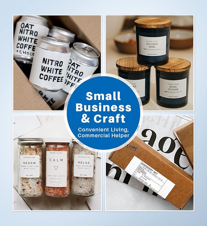 Phomemo 2.75'' x 3.14'' Labels - Compatible Phomemo M220 M200 Address, Barcode Labels - Direct Thermal Labels, Black in White,1Roll / 100 Labels