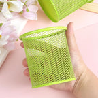 Tamaki Pen Holder Cup for Desk, Wire Mesh Pencil Cup Holder for Desk Office Pen Organizer (Green)