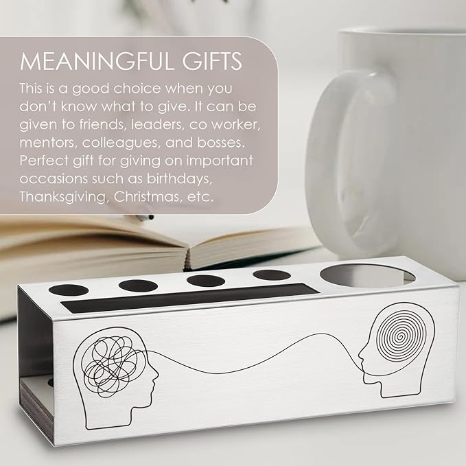 Therapist Office Decor, Therapy Mental Health Gifts Funny Desk Decor Pen Pencil Holders WCC39