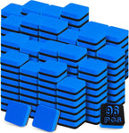 Jumlys 96 Pack Dry Erase Erasers, Mini Magnetic Dry Erase Eraser Bulk, Square Blue White Board Dry Erasers, Ideal Chalkboard Cleansers, Perfect for Kids Classroom, Home and Office (1.97 x 1.97 Inch)