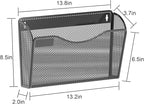 samstar 6 Pack Mesh Wall Mounted File Holder Metal Wall File Pocket Mail Organizer for Office/Home(with Label Panel)