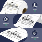 L LIKED 3" x 2" Direct Thermal Labels, Permanent Adhesive Barcode Shipping Label & Compatible with Rollo, Zebra and Other Desktop Printers (1 Roll, 700 Labels)