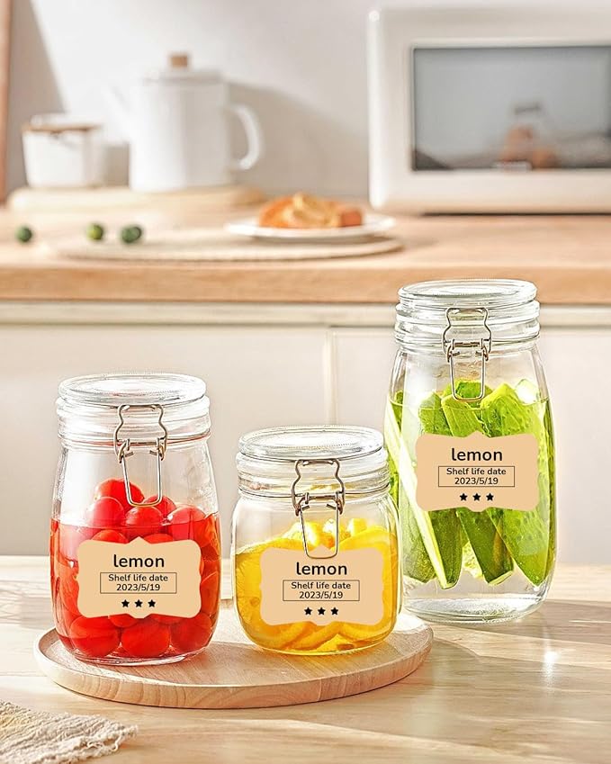 Phomemo Brown Thermal Labels for Shipping Label Printer for Small Business Supplies - 3" x 2" / 500 Brown Labels/Roll, Commercial Grade Round Stickers Roll for Custom Stickers Personalized & Business