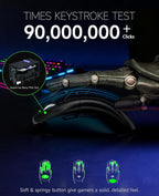 VGN F1 MOBA Wireless Gaming Mouse with Max 26,000 DPI, High Precision, Lightweight 55g, 4K Polling, 200Hr Battery Life, 6 Programmable Buttons, USB-C Charging, for PC/Mac/Laptop Classic Black