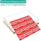 MFLABEL Full Sheet Sticker Label, Address Sticker, White Matte Label Paper, 8-1/2" x 11" Shipping Labels for Laser & Inkjet Printer (800 Labels, 800 Sheets)