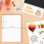 8.5 x 5.5 Half Sheet Shipping Labels for Laser and Inkjet Printers, 2 Per Page Self Adhesive Mailing Labels, White Blank Labels [500 Sheet 1000 Labels]