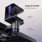 Klearlook Upgraded Adjustable Keyboard Tray for Above Desk & Under Desk Use - Ergonomic Sit-Stand Keyboard Riser with 360° Rotation, 24.4"×10" Keyboard Stand with Wrist Rest & Storage Drawer - Black