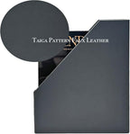 UnionBasic Magazine File Holder, Leatherette Desktop Document Organizer, Home Office Paper Holder File Storage Literature Sorter, Grey