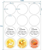 Methdic 2.5" Diameter High Visibility Printable Round Labels，Matte White，360 Customizable Blank Stickers