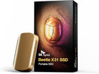 SK hynix Beetle X31 1TB Portable SSD with DRAM, up to 1050MB/s, USB 3.2 Gen2, External Hard Drive Compatible with PC, Mac, Laptop, PS5 (Champagne Gold)