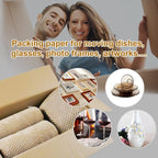 Packing Materials for Moving 15inx295ft Household Honeycomb Packing Paper for Moving Dishes and Glassware, Recyclable Sustainable Shipping Supplies Bubble Cushioning Wrap Roll, Eco Friendly