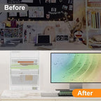 Kuntine.B Wall File Organizer Office Hanging Magazine Holder Wall File Organizer for Office Home (White, 6 Tier)