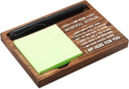 School Nurse Sticky Note Holder Wooden Notepad & Pen Holder 6.5" x 4.7" Sticky Note Pad Holder Dispenser for Desk School Nurse Work Gifts, NPA188
