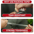 SWRT 2.7Mil Thick Ultra Clear Packing Tape, 36 Rolls Heavy Duty Packaging Tape for Shipping Packaging Moving Mailing, Thicker Sealing Tape-1.88" x 60 Yards Per Roll, 2160 Total Yards
