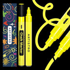 ARTISTRO 2 Yellow Liquid Chalk Markers - Erasable Chalk Pens with 6mm Reversible Tip for Blackboard, Chalkboard, Car Window, Glass - Ideal for China Markers, Restaurants & Bistro
