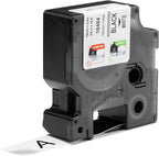 DYMO Rhino Industrial Permanent Polyester Labels, 3/4", Black Print on White Tape