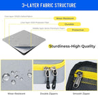 ECHSRT Big Pencil Case, Aesthetic Portable Zipper Pencil Bag with Hidden Pocket, Special Pouch for Men Women Adults, Stationery Organizer Pen Cases for Office Travel, Grey