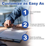 Custom Stamp-Rubber Stamps Custom,self Inking Stamps Personalized-Address Stamps Self Inking Personalized, Signature Stamp for Business, Office, Personal Use (0.55inch x1.5inch)