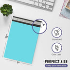 Teal Poly Mailers 9x12 Inch | Strong Adhesive Self-Seal mailer Bags | Tamper, Tear, Water Resistant Shipping Envelopes | Thick Strong Material Polymailer Bags Clothing Bag | 1000 Pack Bulk