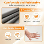 CLATINA Waiting Room Guest Chair with Bonded Leather Padded Arm Rest for Office Reception and Conference Desk(Grey 2 Pack)