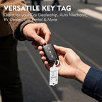 50 Car Key Tags with Labels Plastic Car Dealership Key Tags Self Locking Automotive Identifiers Blank Shop Labels with One Pen (White)