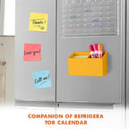 BEYGORM Magnetic Dry Erase Marker Holder for Whiteboard,Non-slip Acrylic Magnet Pen Holder for Fridge Refrigerator,Locker Organizer for Work,Locker Accessories,Pencil Cup for Desk(Orange)