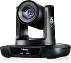 AI Auto Tracking NDI PTZ Camera 3G-SDI/USB3.0/HDMI/LAN IP PoE Live Streaming 20X Optical and 8X Digital Zoom Camera 1080P 60FPS for Church Services Worship Education Events vMix OBS YouTube