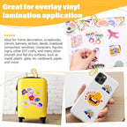 TECKWRAP Holographic Laminate Sheets for Stickers Self Adhesive Vinyl Laminating Sheets Holographic Sticker Paper Clear Vinyl for Inkjet Printer 8.26" x 11.69" A4 28 Sheets (Rainbow,Gem,Star, Sparkle)