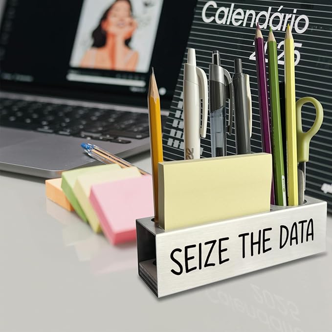 Seize The Data Desk Decor Stainless Steel Pen Pencil Holders WCC59