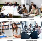 Conference Room Table, Folding Conference Tables,Thicken Grey Tabletop,Flip Top Wooden Seminar Meeting Room Table for Conference Room Offices (10, White, 70.8”)