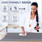 StepRite 4/5 Inch Thick Kitchen Mat Anti Fatigue Mat Kitchen Rugs Kitchen Decor Non-Slip, Stain Resistant, Waterproof Kitchen Mats Desk Mat for Kitchen, Office, Workshop, Grey, 17'' x 47''