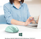 TECKNET Bluetooth Mouse, 4800 DPI Wireless Mouse, 2-Year Battery 6 Adjustable DPI, 6 Buttons Compatible with Laptop/Windows/Computer - Green