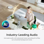 Insta360 Link 2C Tripod Bundle - 4K Webcam for PC/Mac, 1/2" Sensor, Auto Framing, HDR, AI Noise-Canceling Mic, Gesture Control for Streaming, Video Calls, Gaming, Works with Zoom, Teams, Twitch & More