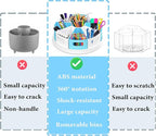 MeCids 360°Rotating Desk Organizers Homeschool Office Organization and Storage Art Supplies Organizers– 12" Lazy Susan Style Caddy with Removable Bins, for Home Offices, School Supplies Classroom Use