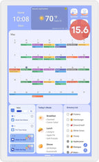 Digital Calendar 15.6'' Wall Touch Screen Chore Chart Customize Dashboard Smart Electronic Calendar Digital for Family Meal Planner Support All Google Play Apps with Stand Wall Mount White
