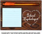 School Psychologist Gifts, School Psychologist Graduation Gift, Thank You Gifts for School Psychologist, Funny Desk Signs for School Counseling Office Desk Self-Stick Note Pad Holders SD130