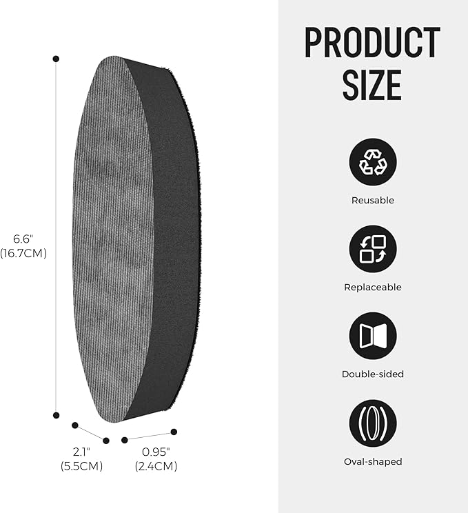 loukin Double-Sided Dry Erase Eraser Refill Pads, Replaceable Pads Designed for Whiteboard Erasers, Ideal for Classroom, Home and Office Use, 2-Pack