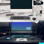 Backlit Wireless Keyboard and Mouse, Rechargeable Quiet Wireless Keyboard Mouse Combo, Jiggle Mouse, 2.4G Cordless USB Keyboard Slim Full Size for Apple iMac, MacBook, laptop and PC, Space Gray