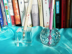 Crystal Glass Pen Holder Honeycomb Desk Accessory Fountain Pen Office Supplies Party & Gift Idea Home Decor (HONEYCOMB)