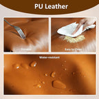 Faux Leather Executive Office Chair - Big and Tall Ergonomic Home Office Chair,Reclining Computer Desk Chair with Lumbar Support,Adjustable Task Chair Swivel Rolling PC Chair with Wheels,Browm,PU