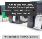 PSBM Thermal Transfer Labels, 4x6 Inch, 4 Rolls, 1000 Labels/Roll, 3 Inch Core, Perforated, Must Have Thermal Ribbon (Not Included)