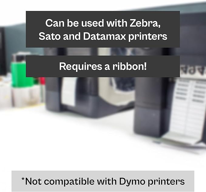 PSBM Thermal Transfer Labels, 4x6 Inch, 4 Rolls, 1000 Labels/Roll, 3 Inch Core, Perforated, Must Have Thermal Ribbon (Not Included)