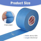 2 Rolls Painters Tape 2Inch ×55 Yard Blue Painters Tape Multi-Purpose Blue Masking Tape, Sharp Line Masking Tape for Wall Painting Edge Treatment Labeling Automotive, Home Use