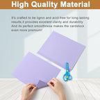 40 Sheets Purple Cardstock 8.5 x 11 Certificate Paper, 200gsm/75lb Premium Card Stock Printer Paper for DIY Cards Making, Business Cards, Wedding Invitations, School Crafting