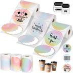 HuiJuKeJi 3 Rolls Thermal Round Label Paper,1.96 "x1.96 Gradient Label Maker Sticker for Phomemo M220/M200/M221/M110 Printer,Multi-Purpose Self-Adhesive Waterproof Labels for Barcode,DIY,Logo,Thanks