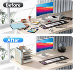 gianotter Desk Organizers and Accessories, 6-Tier Paper Organizer with Magazine rack, File Organizer for Desk, Office Accessories & Workspace (Gold)