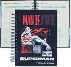 Hero Academic Planner, Weekly Monthly Daily Agenda, Custom Date Organizer for Time Management, Spiral Bound Notebook with Colorful Tabs,Datebooks for School Office Home(Navy Red)