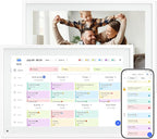 10.1 Inch WiFi Digital Calendar, Smart Touchscreen Interactive Display for Family Schedules Chore Chart, Meal Planner, To Do List, Smart Sync Switchable Digital Photo Frame w/Desk Stand